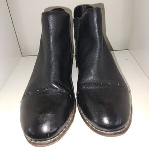 Black Leather Ankle Boots, Sketchers Memory Foam